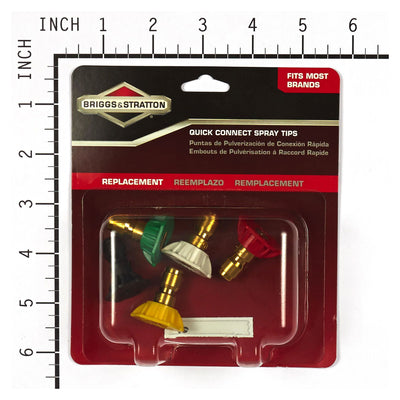 Briggs & Stratton Quick-Connect Nozzle Spray Tips Kit with 5 Tips, Multicolor