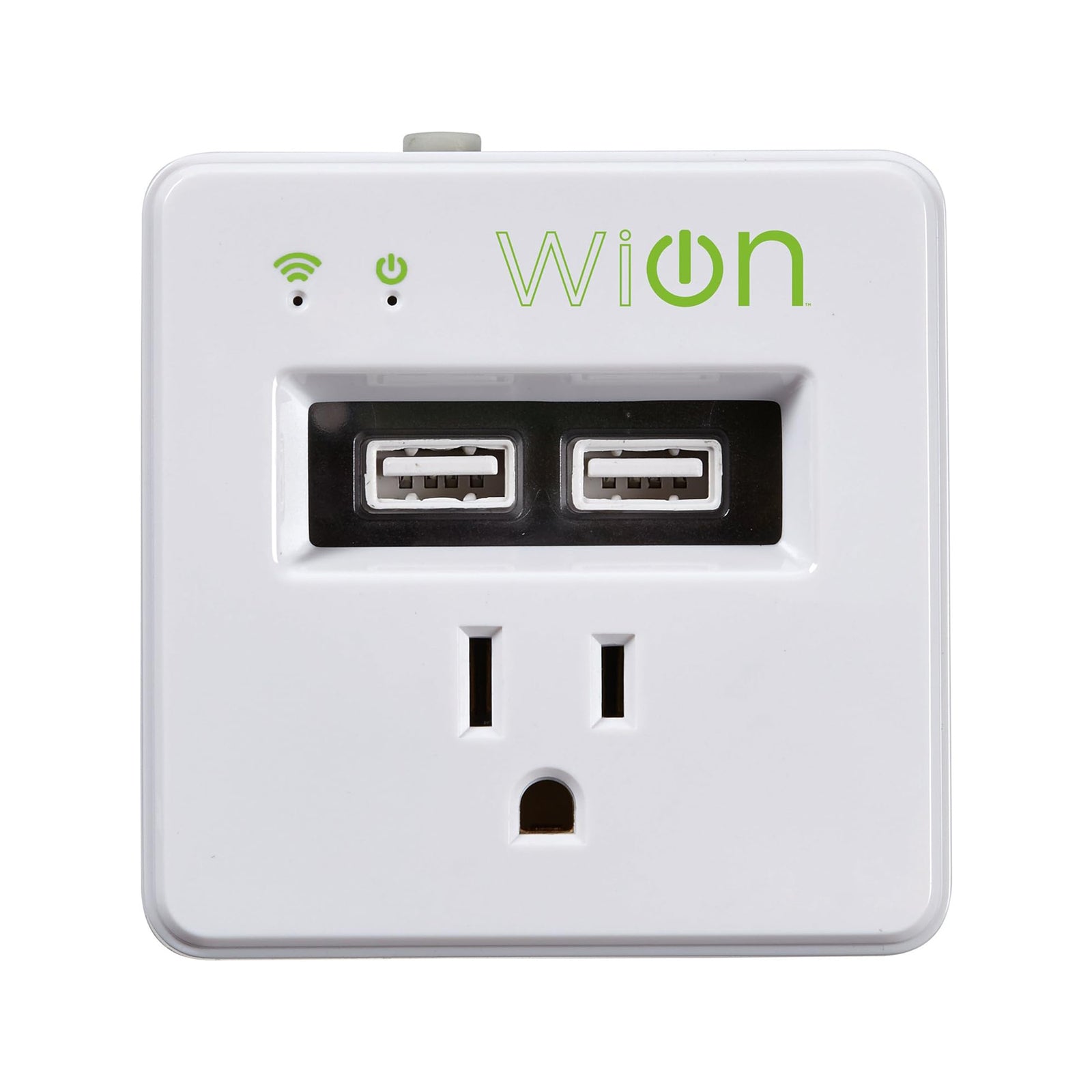 Wion 15 Amp Grounded Outlet WiFi Receptacle and 2 USB Ports, On/Off Settings - VMInnovations