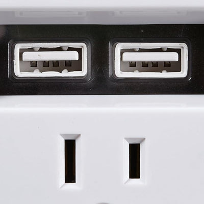 Wion 15 Amp Grounded WiFi Receptacle, 2 USB Ports, On/Off Settings (Open Box) - VMInnovations
