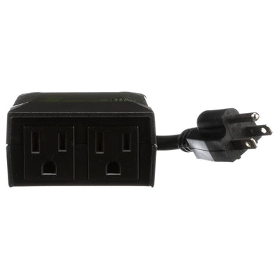 Woods 0.5 Horsepower Heavy Duty 7 Day Digital 2 Outlet Timer, Black (Open Box) - VMInnovations