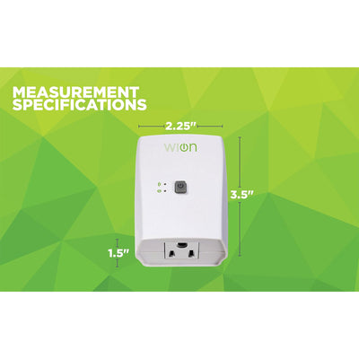 Wion 125V 60 Hertz WiFi Receptacle w/Wireless Switch & Timer (Open Box)