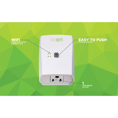 Wion 125V 60 Hertz WiFi Receptacle w/Wireless Switch & Timer (Open Box) - VMInnovations