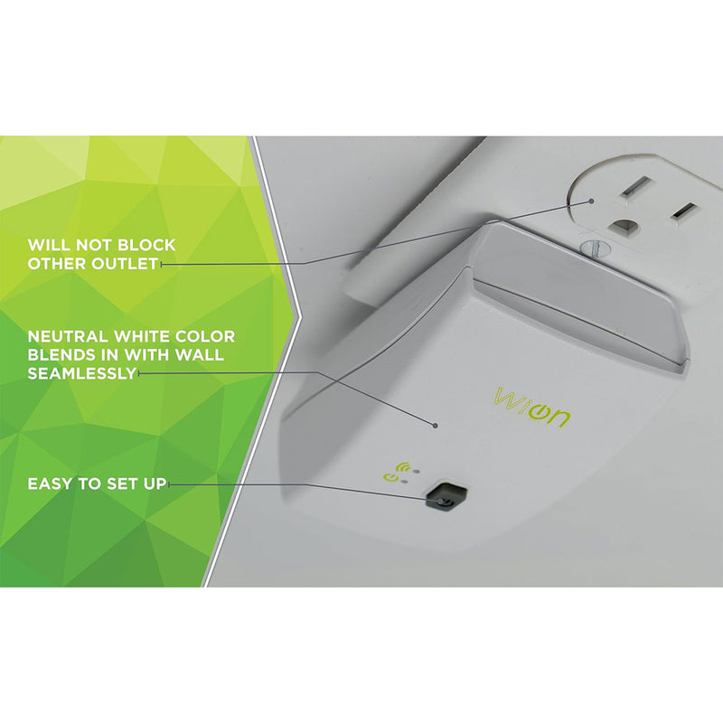 Wion 125V 60 Hertz WiFi Receptacle with Wireless Switch & Programmable Timer