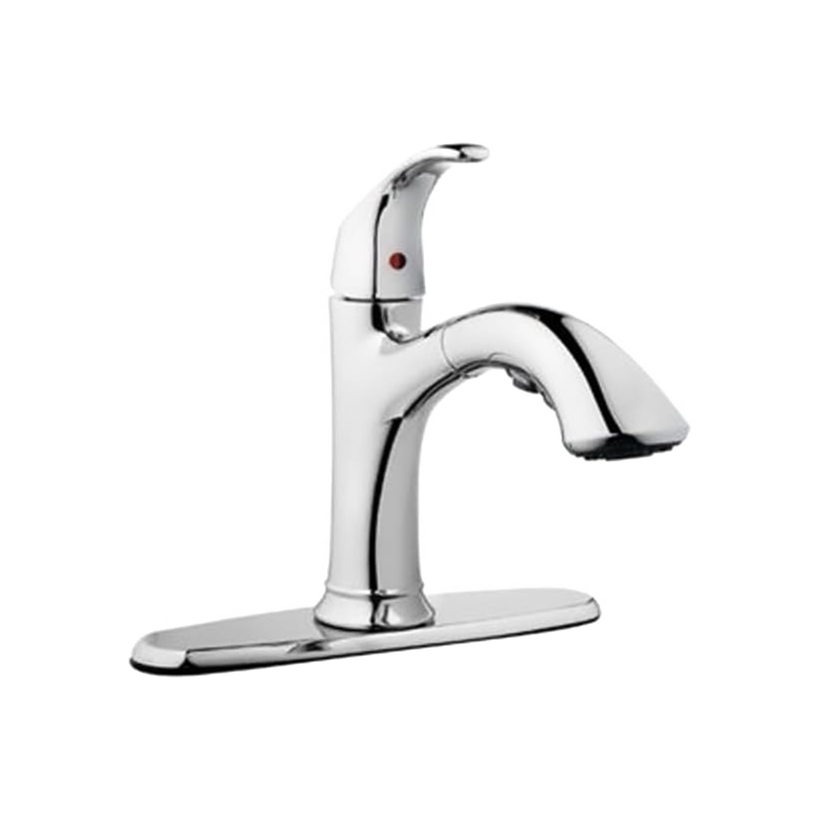 HomePointe Single Loop Handle Kitchen Faucet With Pull Out Spray, Chrome Finish - VMInnovations
