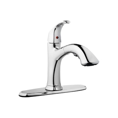 HomePointe Single Loop Handle Kitchen Faucet With Pull Out Spray, Chrome Finish - VMInnovations