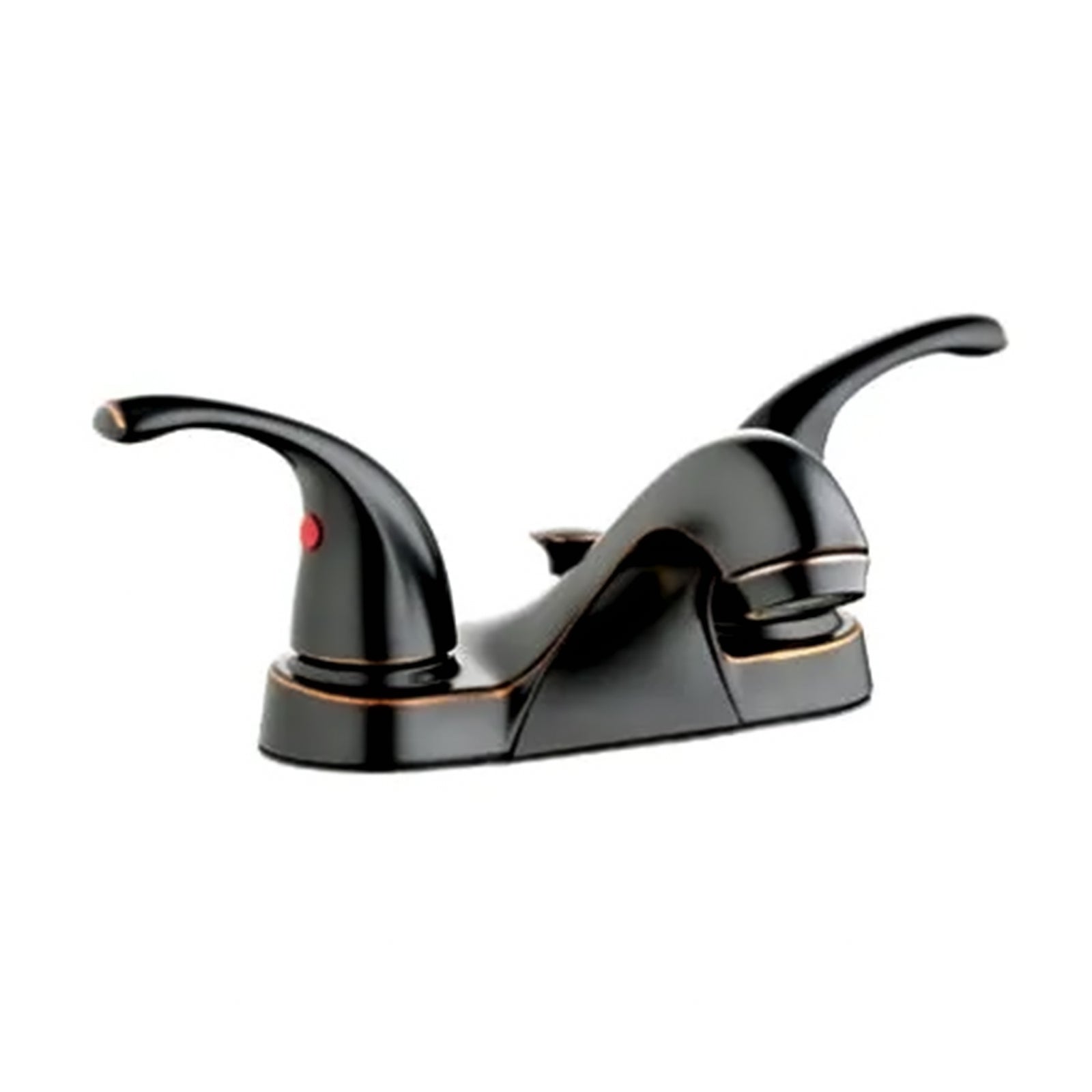 HomePointe Center Set Lavatory Faucet with 2 Zinc Lever Handles, Brushed Bronze - VMInnovations