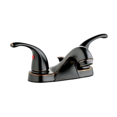 HomePointe Center Set Lavatory Faucet with 2 Zinc Lever Handles, Brushed Bronze
