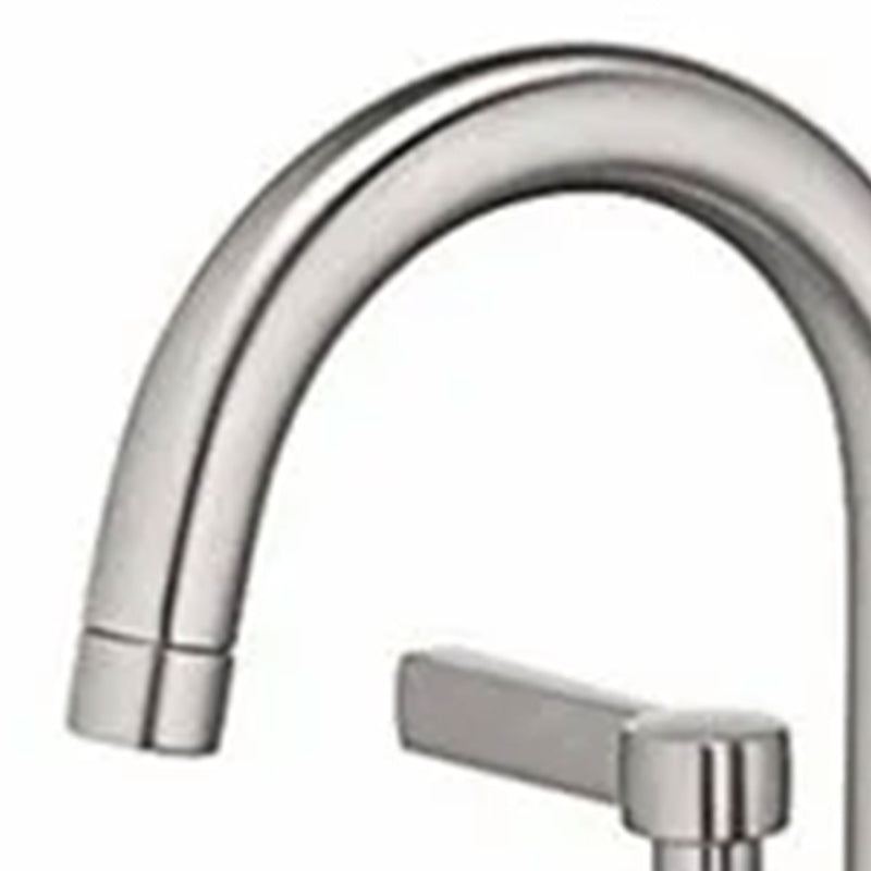 HomePointe Mid-Arch Double Handle Lavatory Faucet with Pop-Up, Brushed Nickel