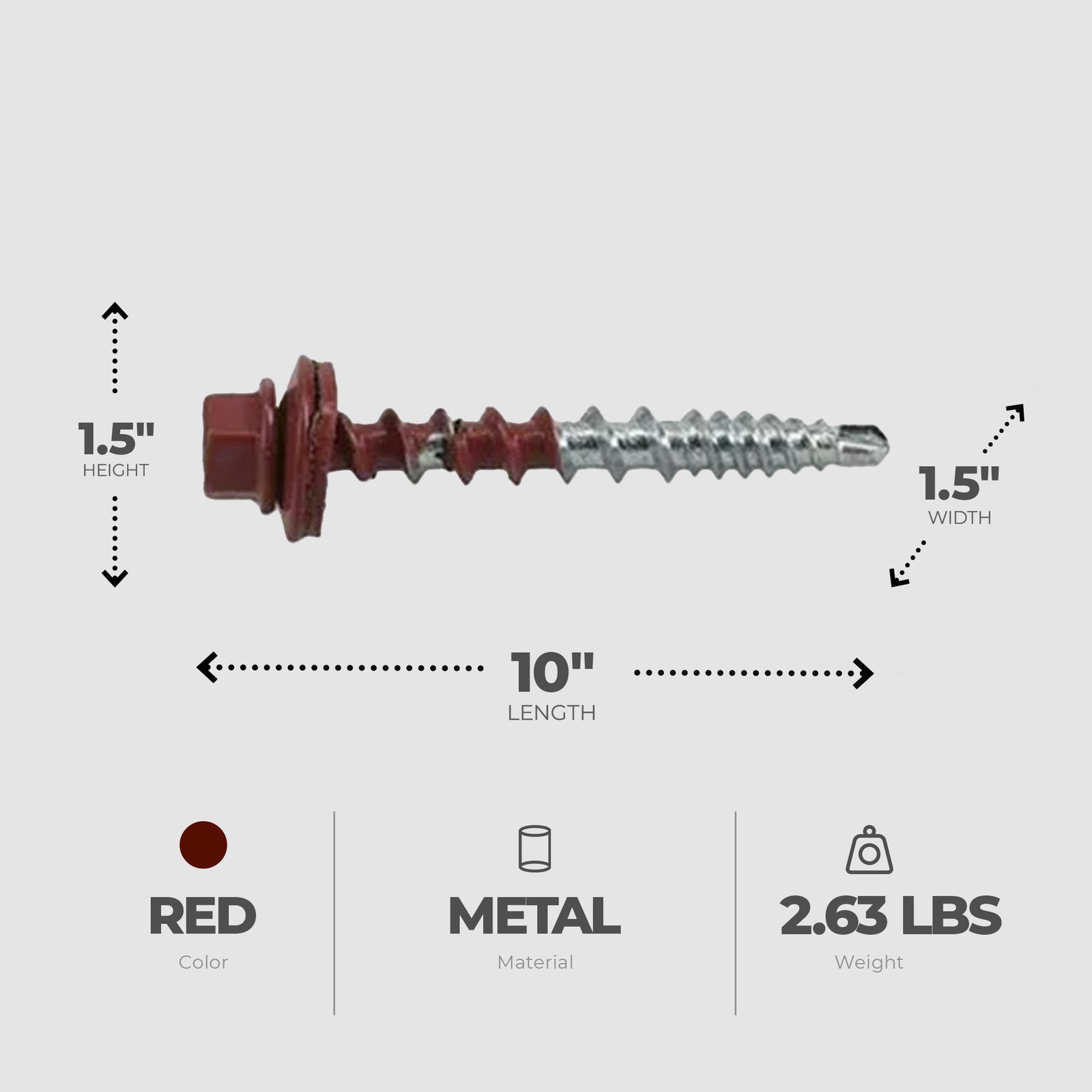 Hillman Fasteners 250 Piece Self Drilling Powerpro Metal to Wood Roofing Screws - VMInnovations