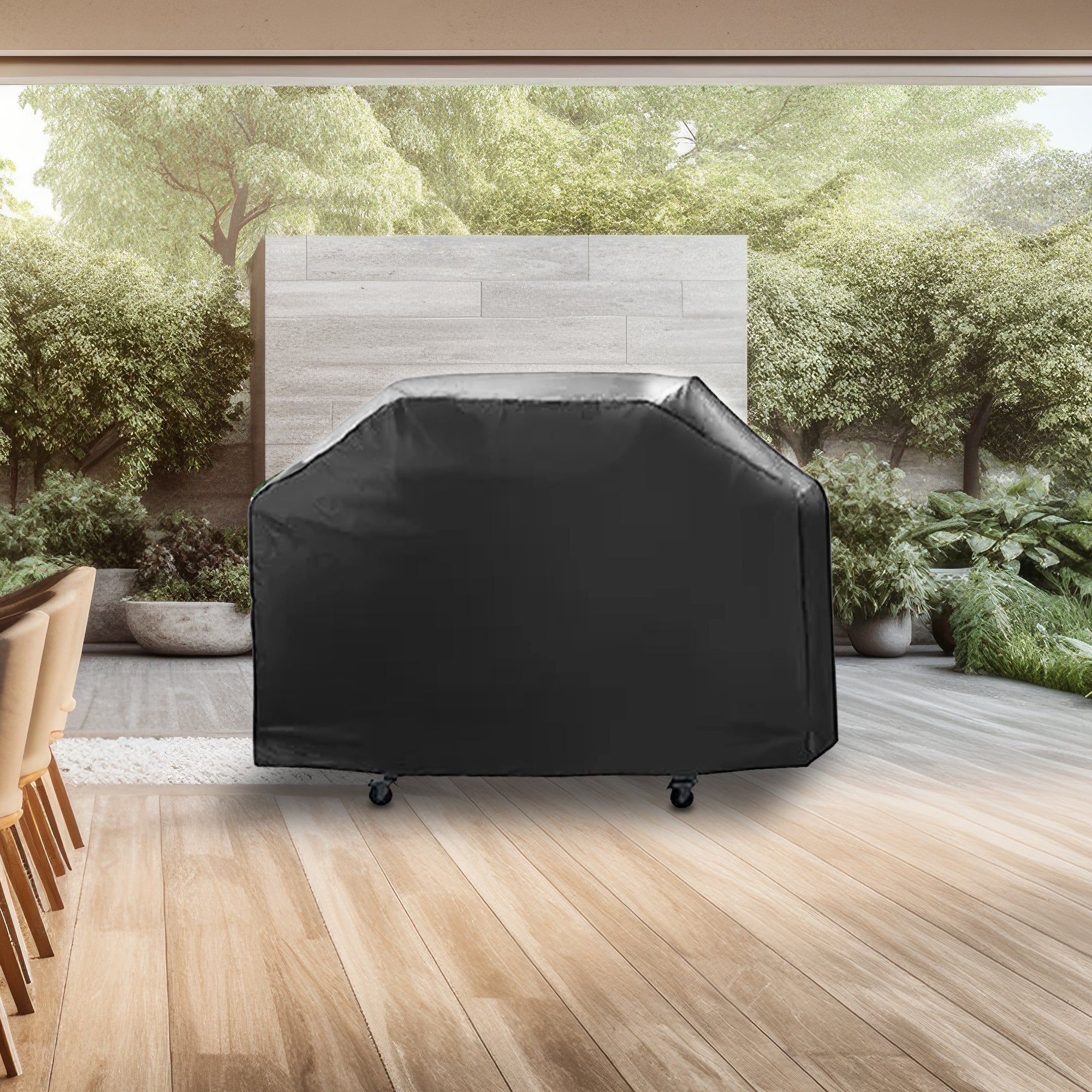 Grill Zone 65 x 20 x 45" Large Premium Universal BBQ Gas Grill Cover, Black - VMInnovations