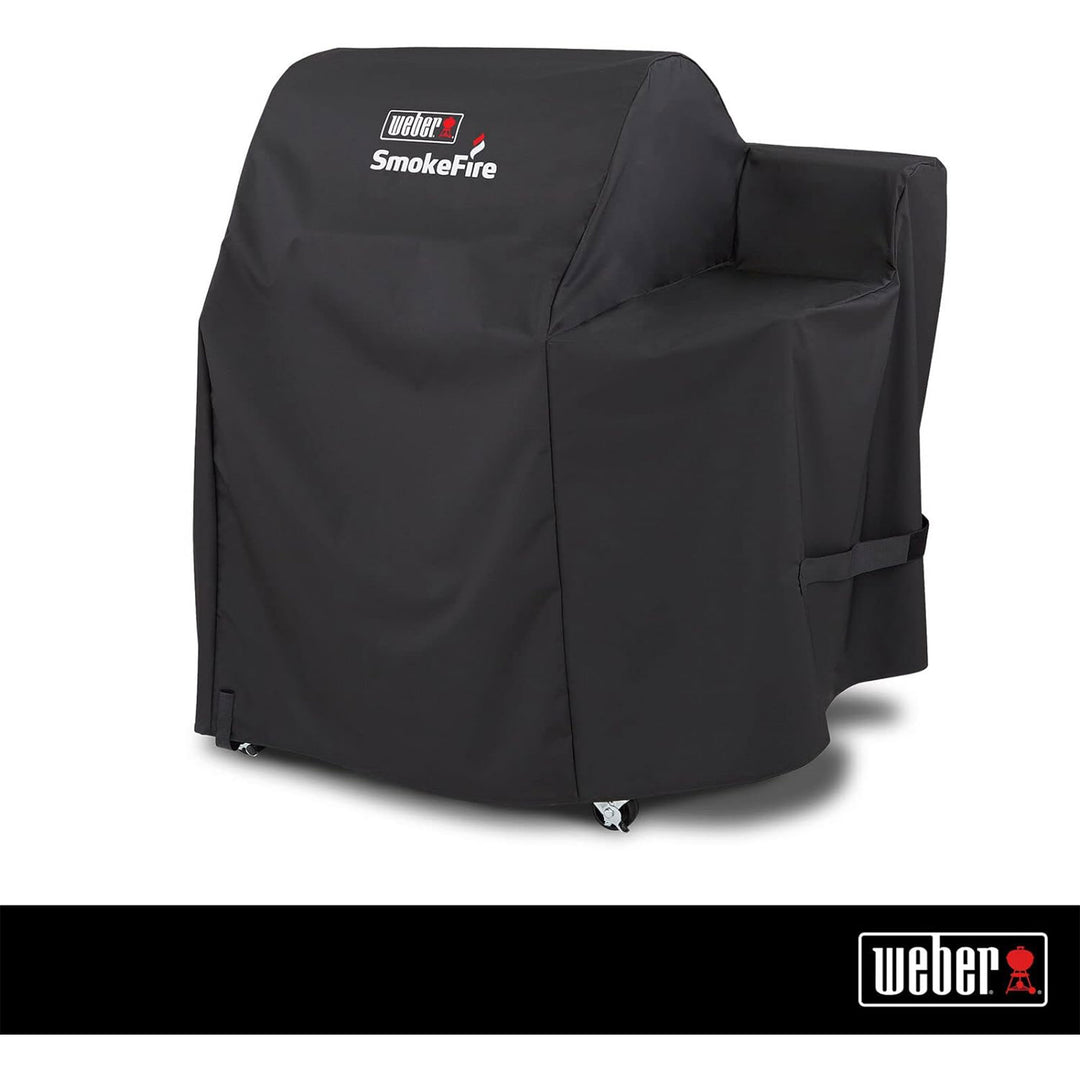 Weber SmokeFire EX4 Wood Pellet BBQ Grill Black Heavy Duty Polyester Cover(Used)