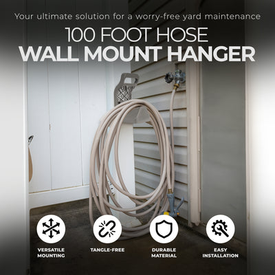 Teknor Apex G 0.62lb Durable 100 Foot Wall Mount Hose Hanger, Gray (Open Box) - VMInnovations