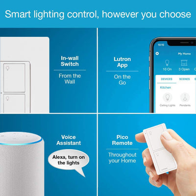 Lutron Caseta Wireless Dimmer Kit with Smart Bridge, Switch, Remote & Bracket