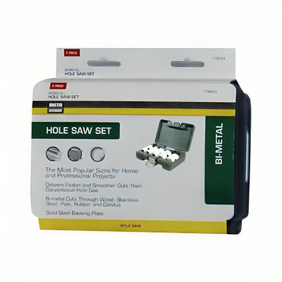 Master Mechanic 6 Piece Bi Metal Hole Saw Drive Plate on Hole Saws Under 3 Inch