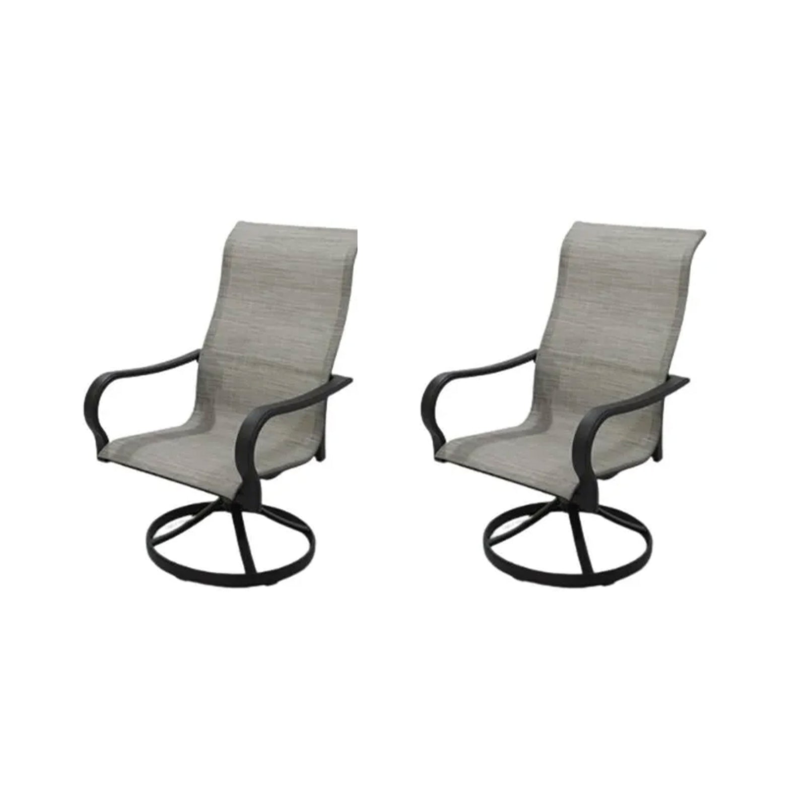 Four Season Courtyard Palermo Sling Swivel Rocker Outdoor Lounge Chair, 2 Pack - VMInnovations
