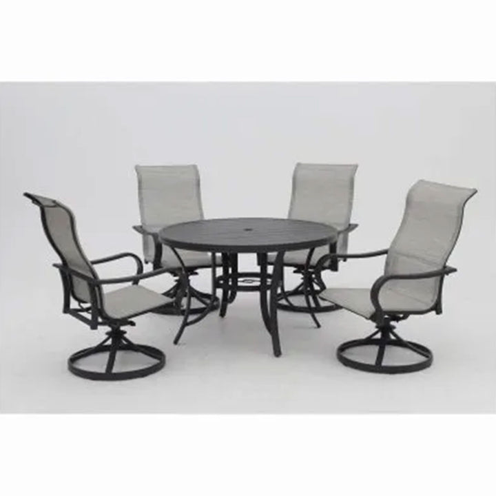 Four Season Courtyard Sling Swivel Rocker Outdoor Lounge Chair, 2pc(For Parts)