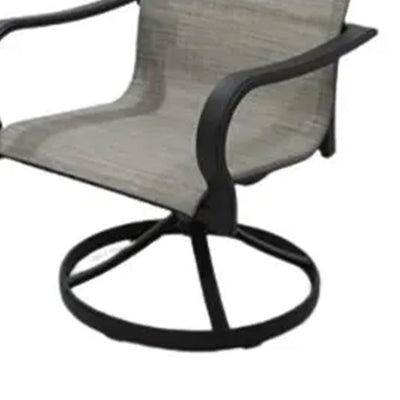 Four Season Courtyard Palermo Sling Swivel Rocker Outdoor Lounge Chair, 2 Pack - VMInnovations