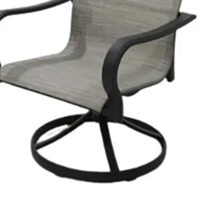 Four Season Courtyard Sling Swivel Rocker Outdoor Lounge Chair, 2pc(For Parts)