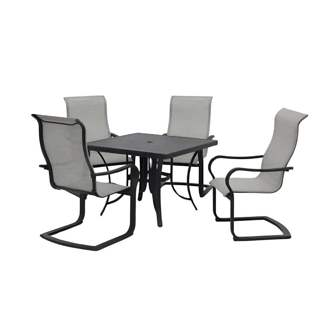 Four Seasons Courtyard Palermo C Spring Fabric w/ Aluminum Frame Chair (4 Pack)