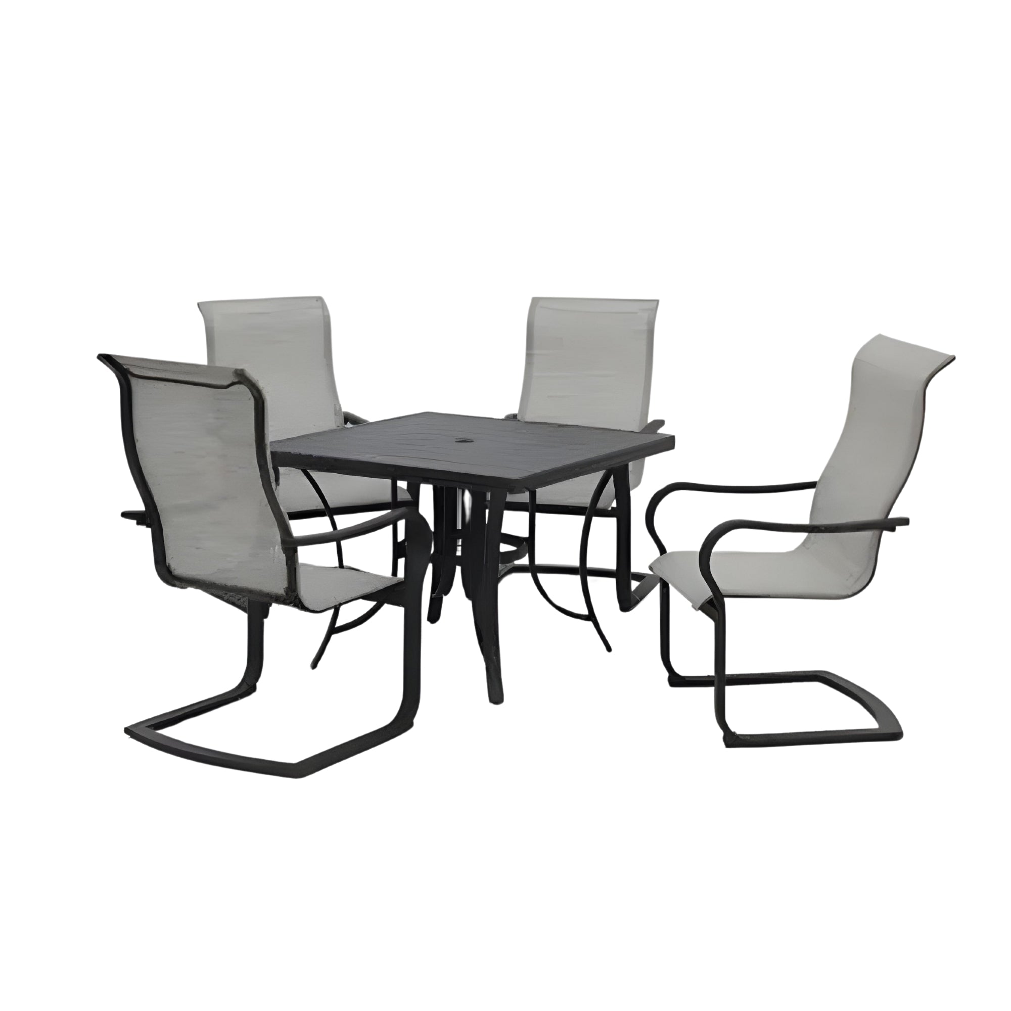 Four Seasons Courtyard C Spring Fabric w/Aluminum Frame Chair (4pk) (Used)