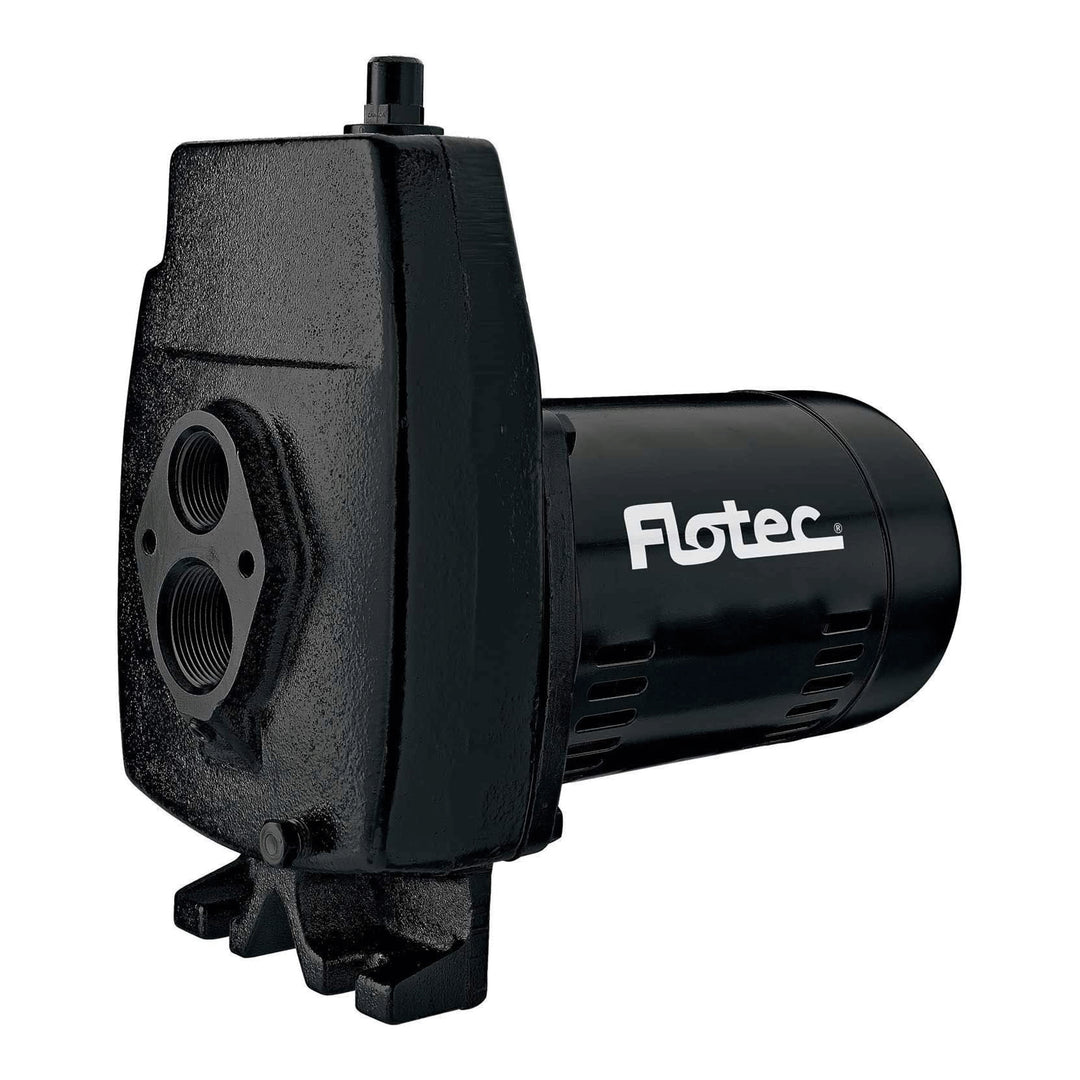 Flotec 1/2 HP Cast Iron Convertible Jet Pump Tackles Water Depths of Up To 100'