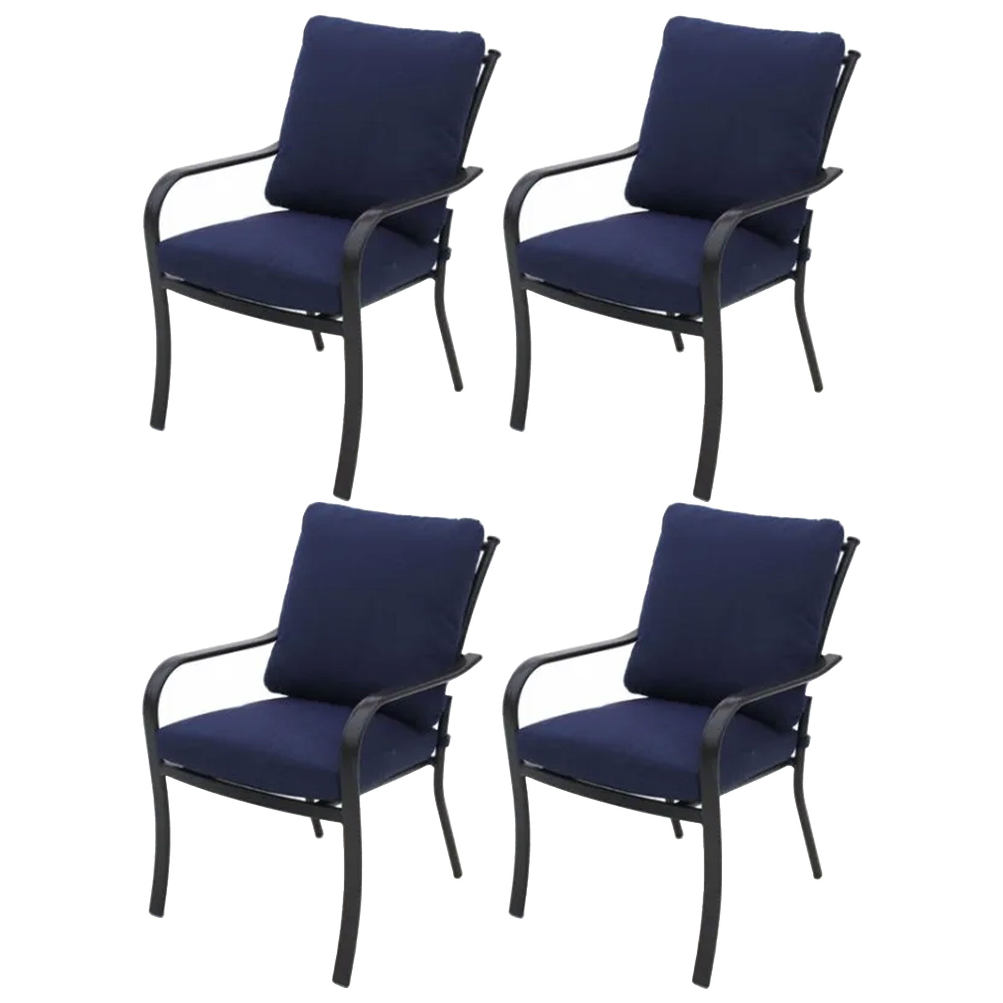 Four Seasons Courtyard Canmore Captain Chair w/Aluminum Frame Chair (4 Pack) - VMInnovations