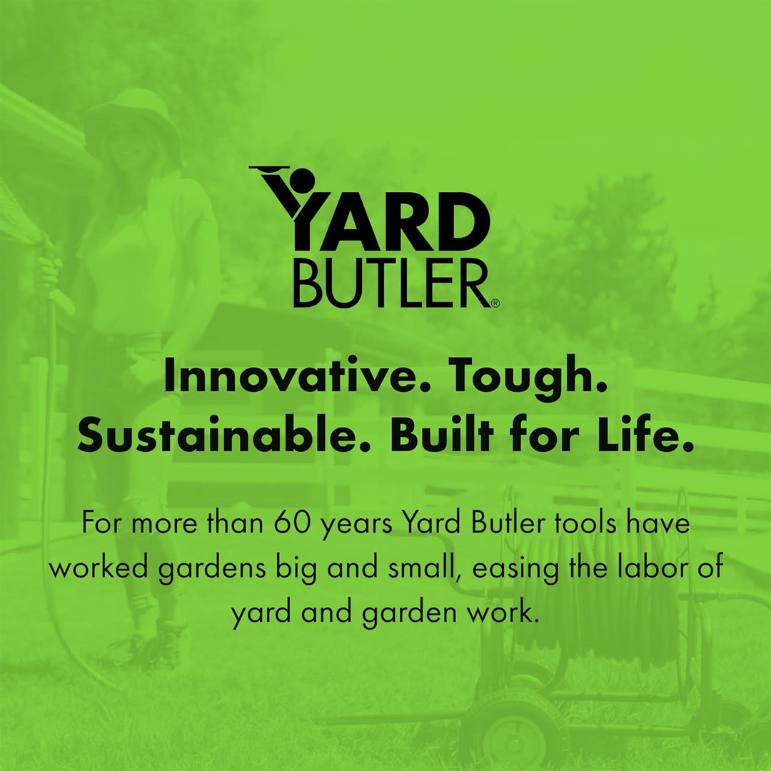 Yard Butler 4 Wheel Heavy Duty Steel Hose Truck Holds 400ft of Hose, (Open Box)