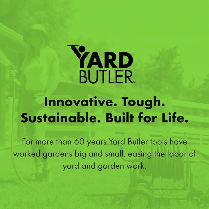Yard Butler 4 Wheel Heavy Duty Steel Hose Truck Holds 400ft of Hose, (Open Box)