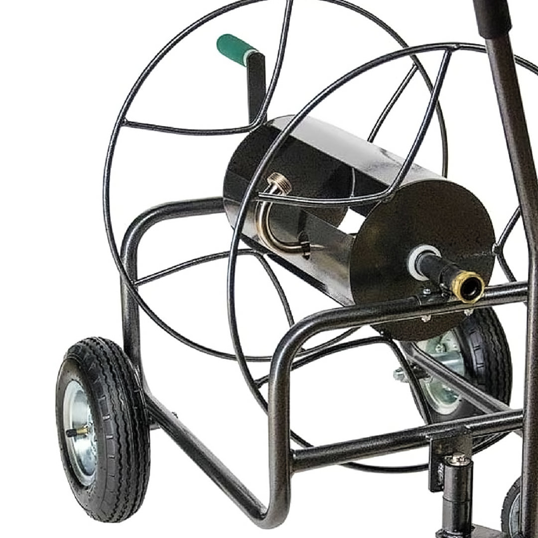 Yard Butler 4 Wheel Heavy Duty Steel Hose Truck Holds 400ft of Hose, (Open Box)