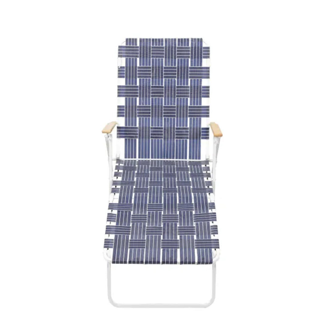 RIO Brands High Back Web Chaise Steel Frame Lounge Chair, Blue (2pk) (Open Box) - VMInnovations