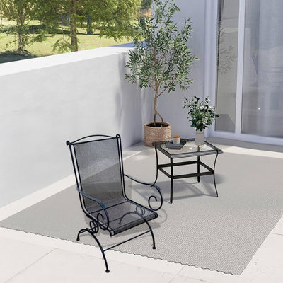 Four Seasons Courtyard Uptown Outdoor Patio Spring Rocker Chair, Black, 2 Pack