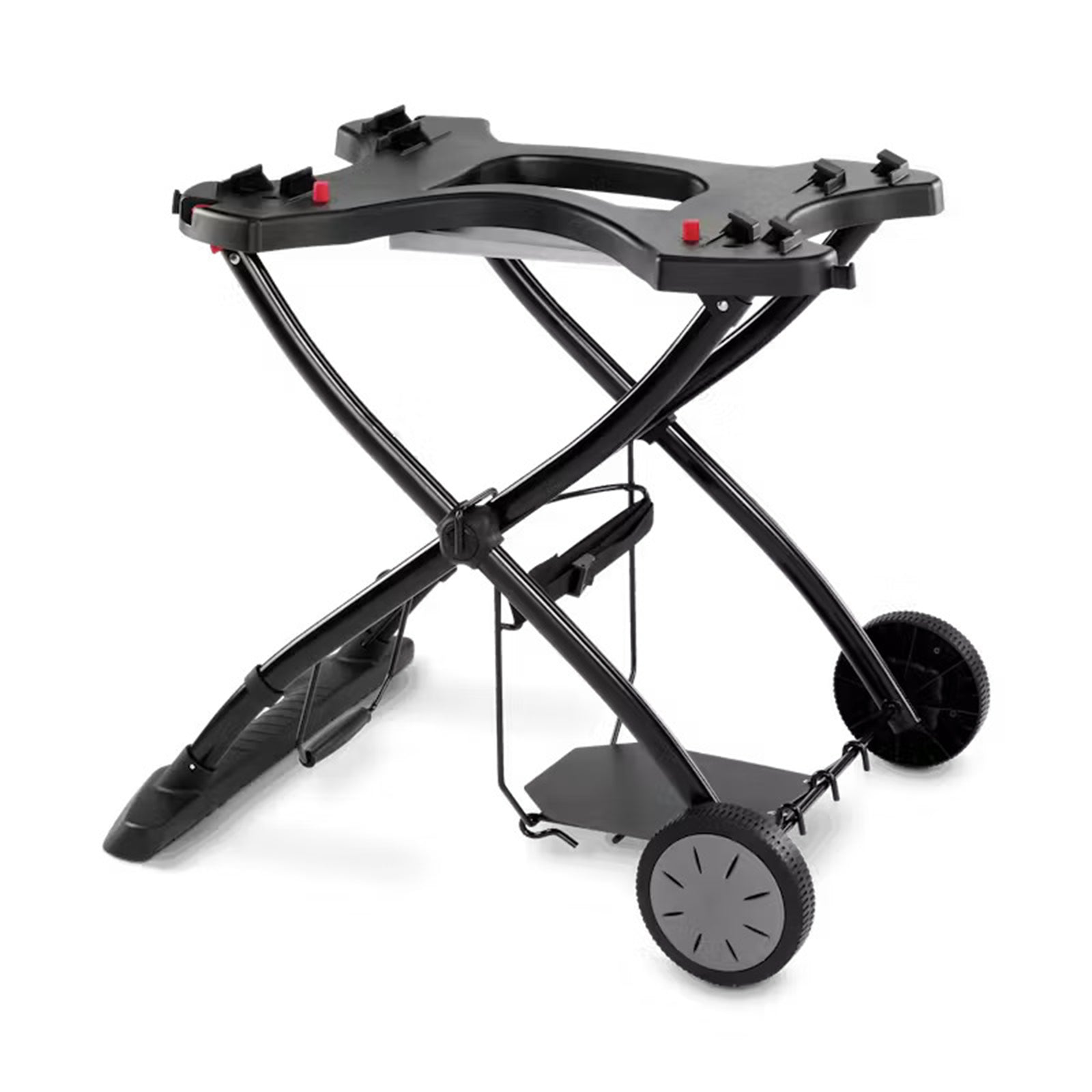 Weber Q Foldable Cart for Q1000 & 2000 Series Grills w/Handle, Black (Open Box) - VMInnovations