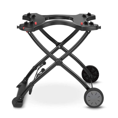 Weber Q Foldable Cart for Q1000 & 2000 Series Grills w/Handle, Black (Open Box) - VMInnovations