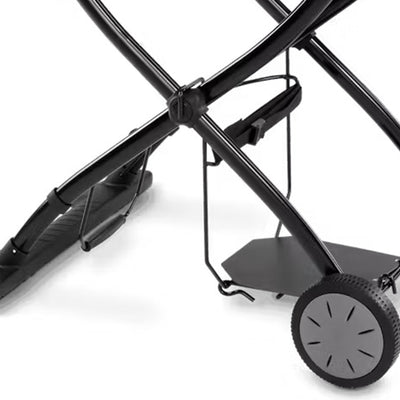 Weber Q Foldable Cart for Q1000 & 2000 Series Grills w/Handle, Black (Open Box) - VMInnovations