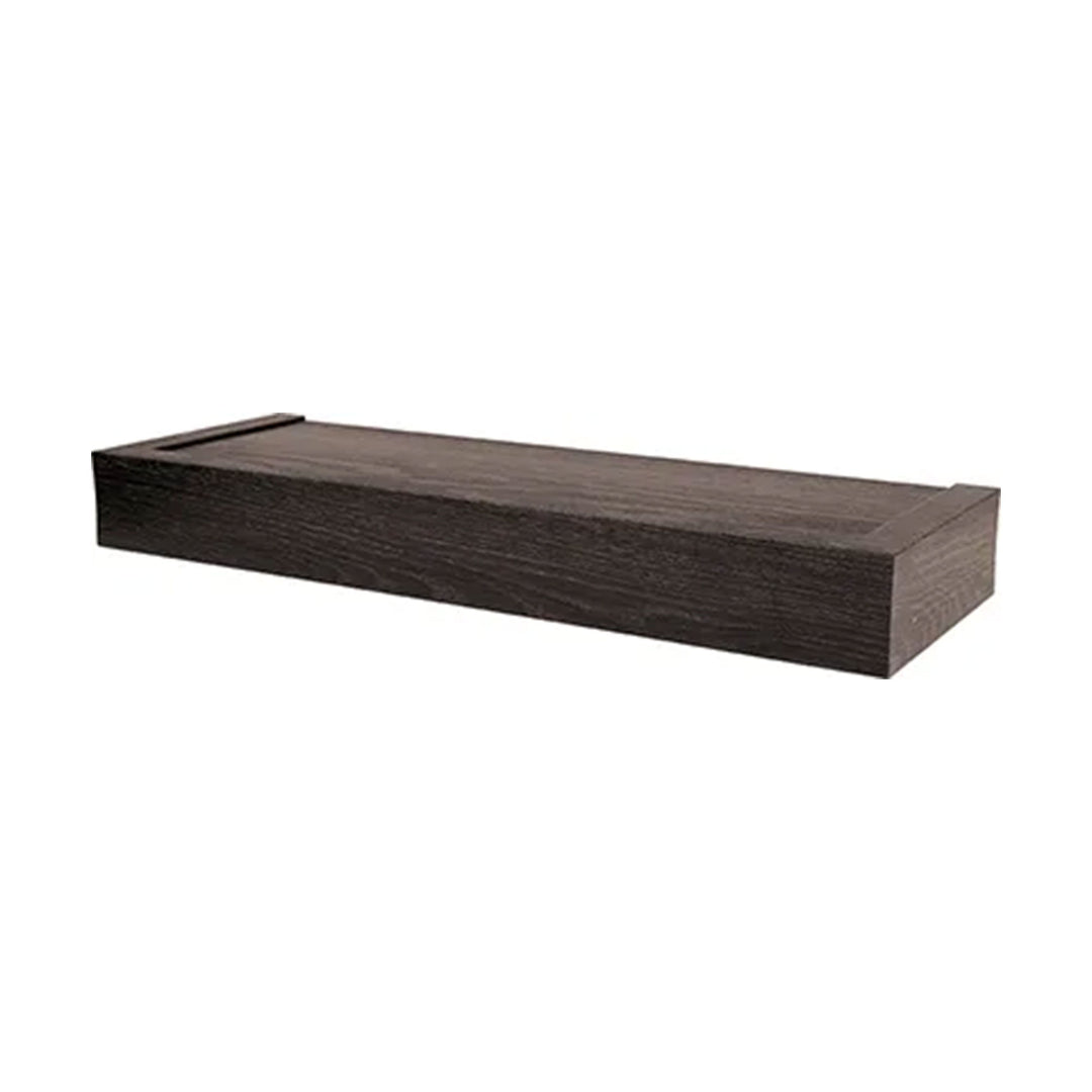Four Seasons Courtyard 18" Modern Floating Shelf Holds 15 lbs, 2 Pack, Espresso