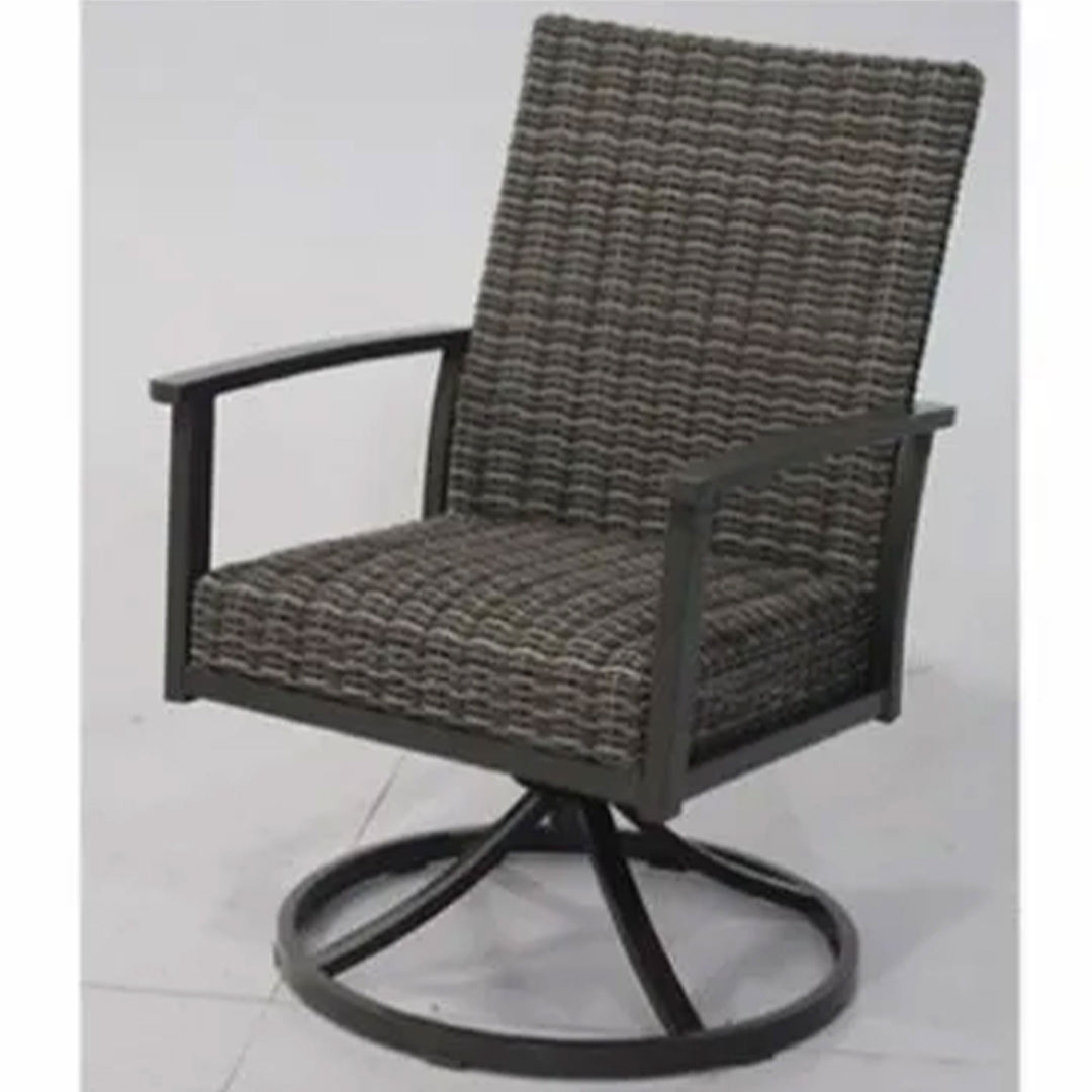 Four Seasons Courtyard Nantucket Woven Swivel Rocker with Steel Frame (2 Pack)