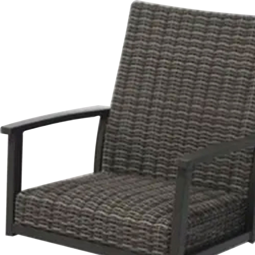 Four Seasons Courtyard Nantucket Woven Swivel Rocker with Steel Frame (2 Pack)