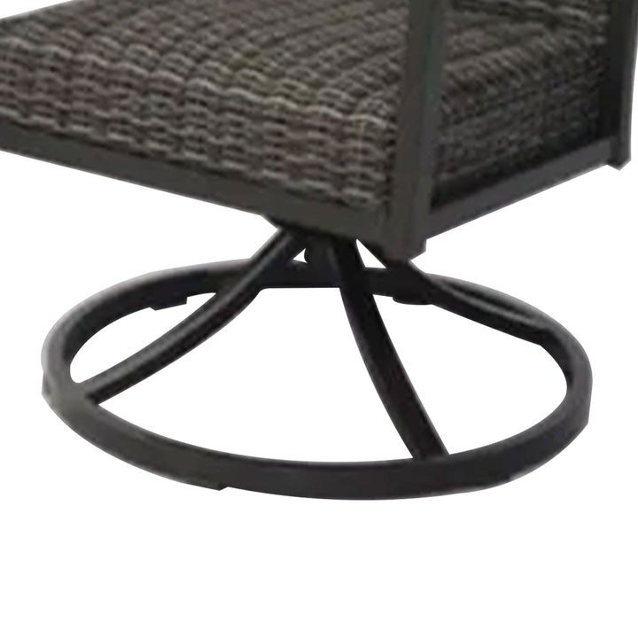 Four Seasons Courtyard Nantucket Woven Swivel Rocker with Steel Frame (2 Pack)