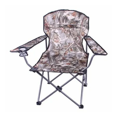 Four Seasons Courtyard Polyester Arm Chair w/Durable Steel Frame, Camo(Open Box) - VMInnovations