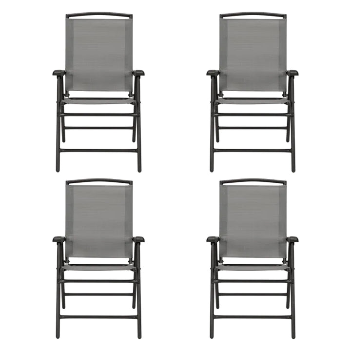 Four Seasons Courtyard Sunny Isles Steel Folding Chair, Gray (4 Pack) (Used)