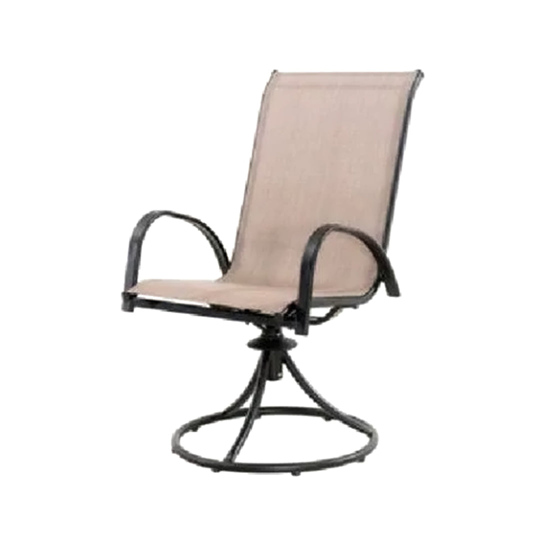 Four Seasons Courtyard Sunny Isles Steel Swivel Rocker Chair, Brown (2 Pack)