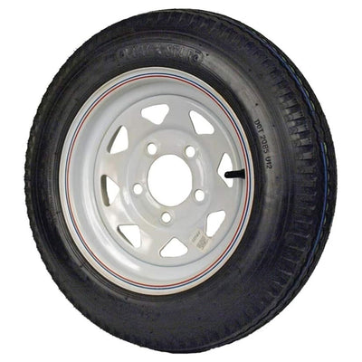 Kenda Loadstar 480-12 LRC Utility Trailer Tire and 5-Hole Custom Spoke Wheel