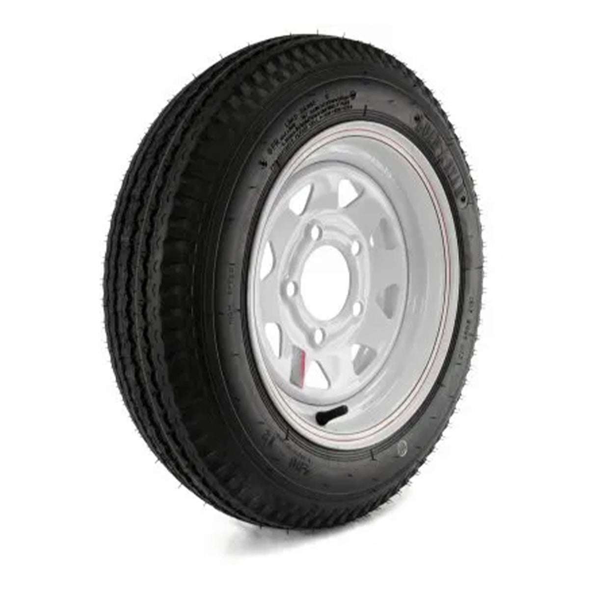 Kenda Loadstar 480-12 LRC Utility Trailer Tire and 5-Hole Custom Spoke Wheel