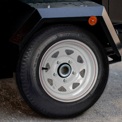 Kenda Loadstar 480-12 LRC Utility Trailer Tire and 5-Hole Custom Spoke Wheel