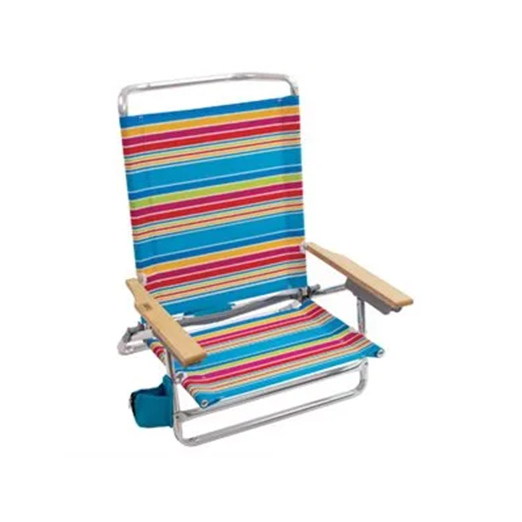 RIO Brands 5 Position Polyester Folding Beach Lounge Chair, Multicolor (4 Pack) - VMInnovations