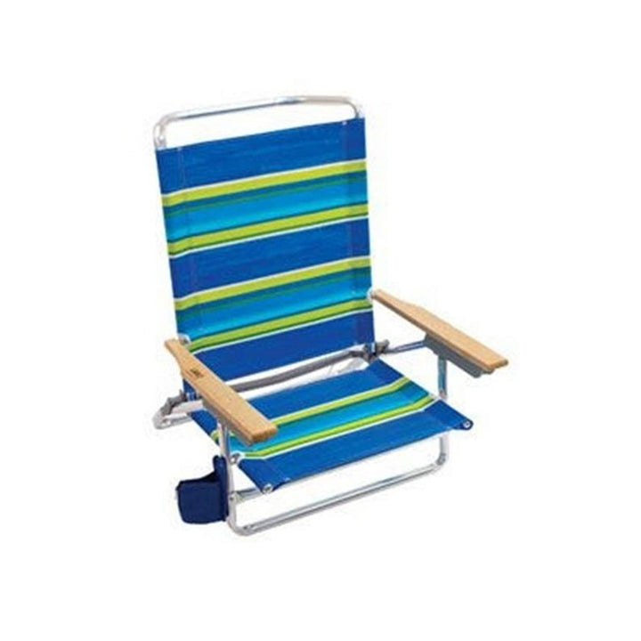 RIO Brands 5 Position Polyester Folding Beach Lounge Chair (4pk) (Used) - VMInnovations
