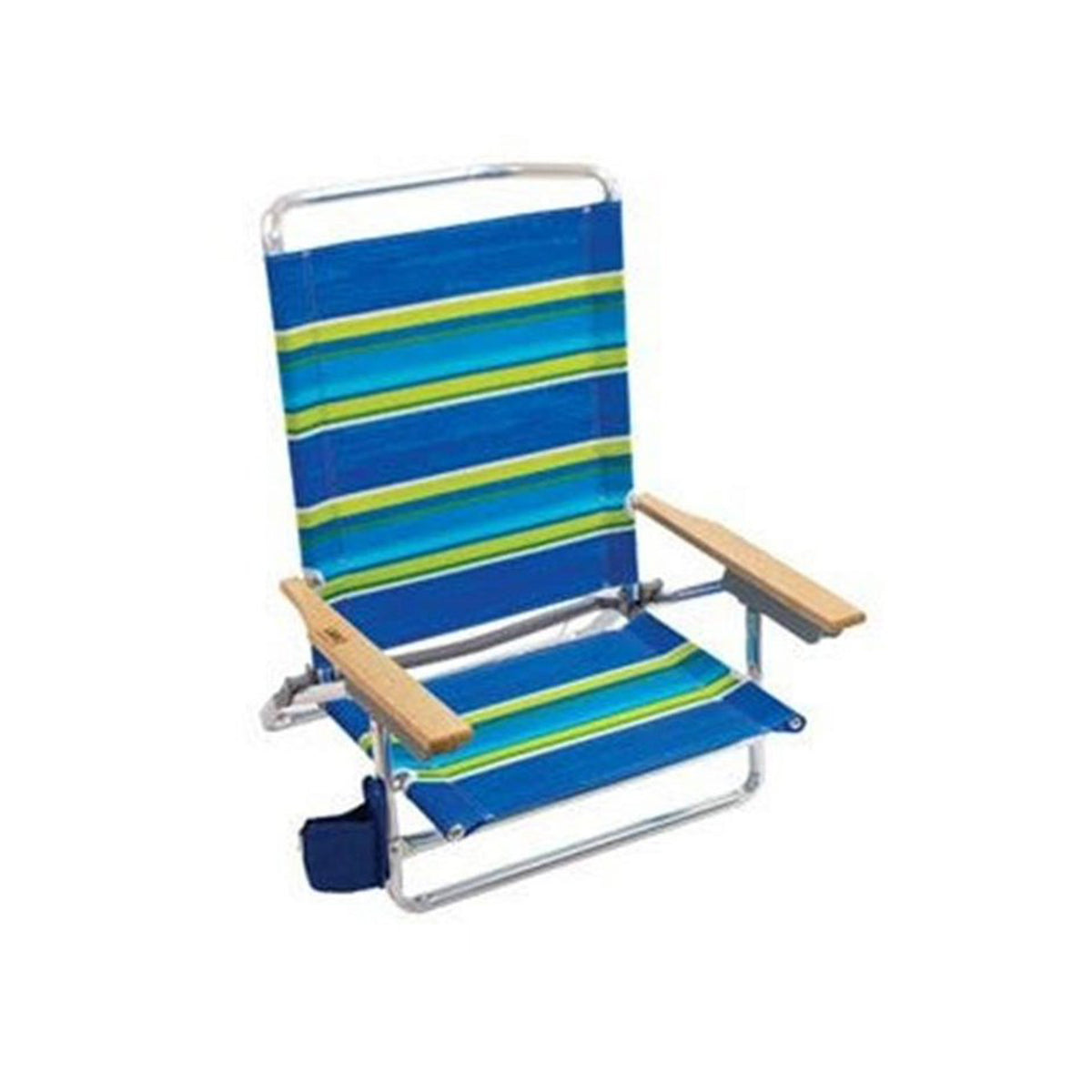 RIO Brands 5 Position Polyester Folding Beach Lounge Chair, Multicolor (4 Pack)