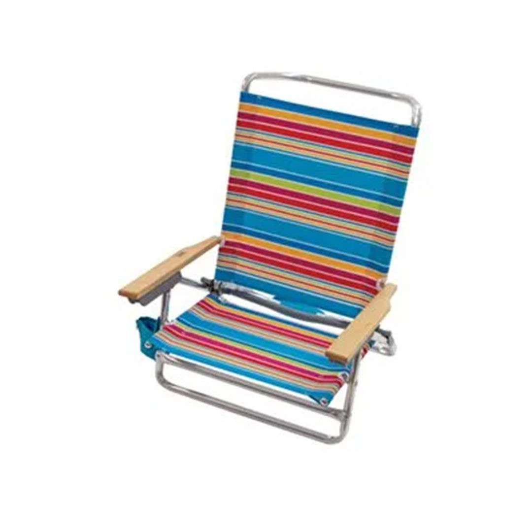 RIO Brands 5 Position Folding Lounge Chair, Multicolor (4 Pack) (Open Box)