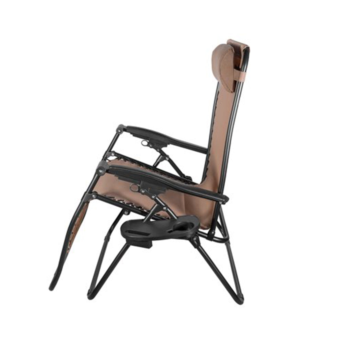 Four Seasons Courtyard Sunny Isles XL Steel Zero Gravity Chair, Brown (3 Pack)