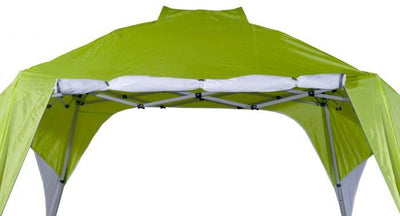 Fast Set 10' x 10' EZ Instant Slant Pop Up Wing Canopy Tent Gazebo & Rear Wall